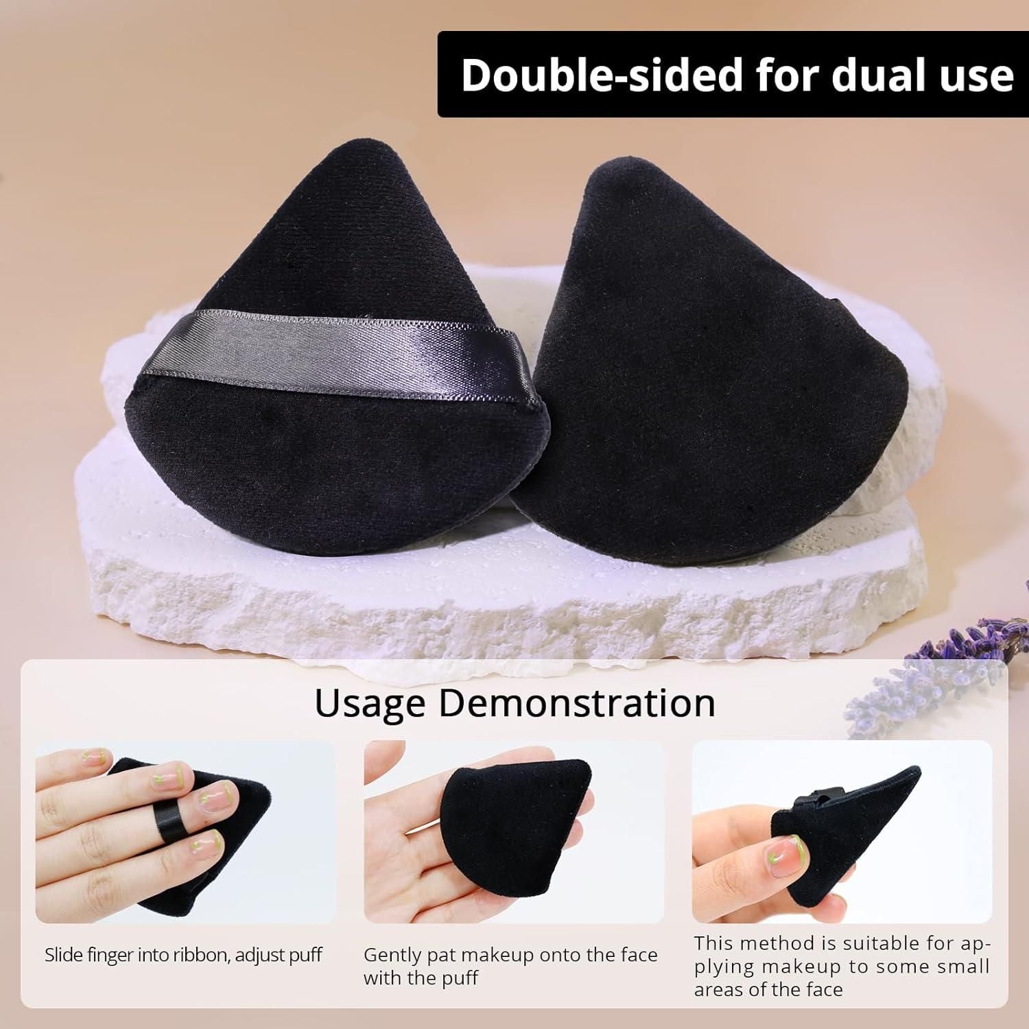 Triangle Powder Puffs for Face Powder Makeup Puff for Loose (Pack of 1)