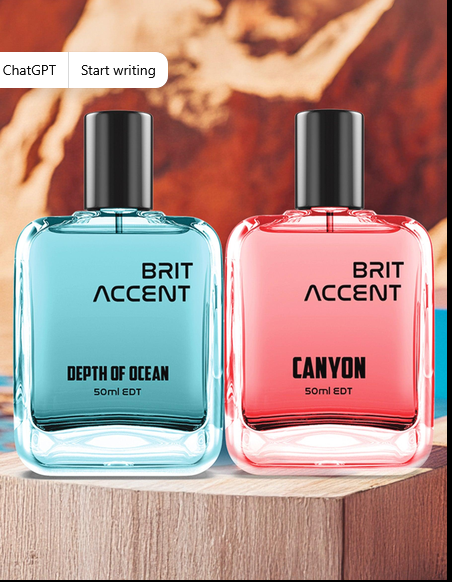 BRIT ACCENT Combo Pack of 2 – Depth of Ocean & Canyon Eau de Toilette (100 ml each) – For Men & Women